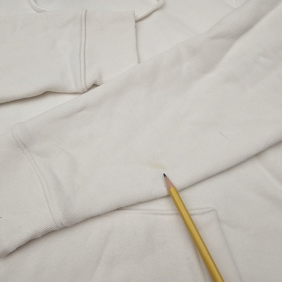 Hollister Womens XS White Pullover Hoodie Drawstring Preppy Surf Beach - Picture 8 of 9